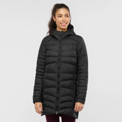 Black Salomon Essential Xwarm Long Women's Insulated Jackets | PH 54136Q